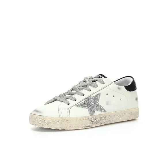 Golden Goose Super - Star Mens Low - Top Black Heel Panel Sneakers - Picture 2 of 8